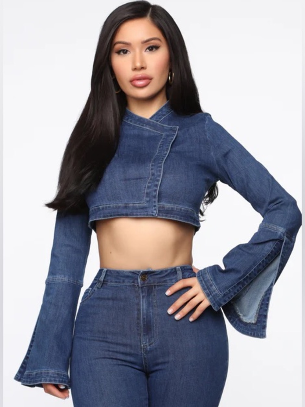 Fashion Nova Old Fling Cropped Jean Jacket